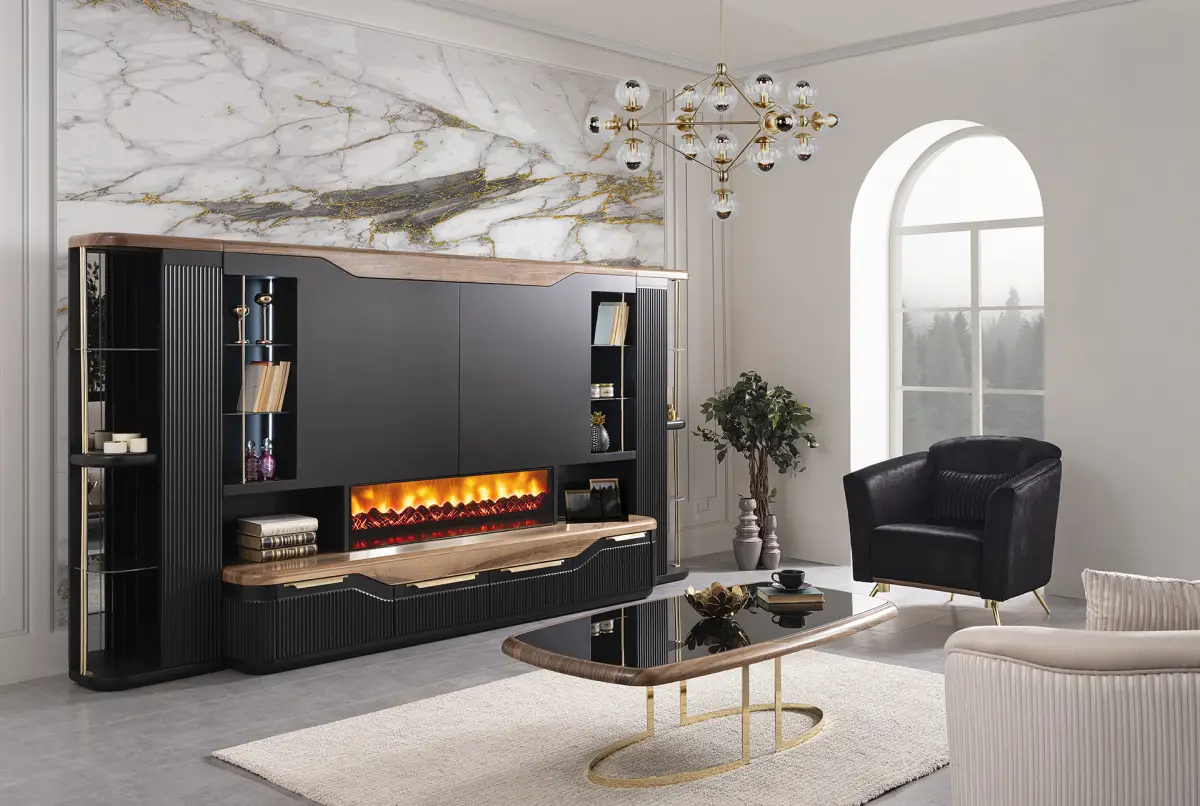 Hermes Şömineli TV Ünitesi