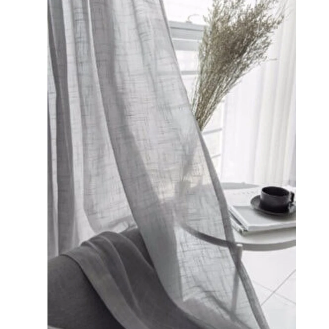 (MB) SİMLİ KETEN GRİ TÜL