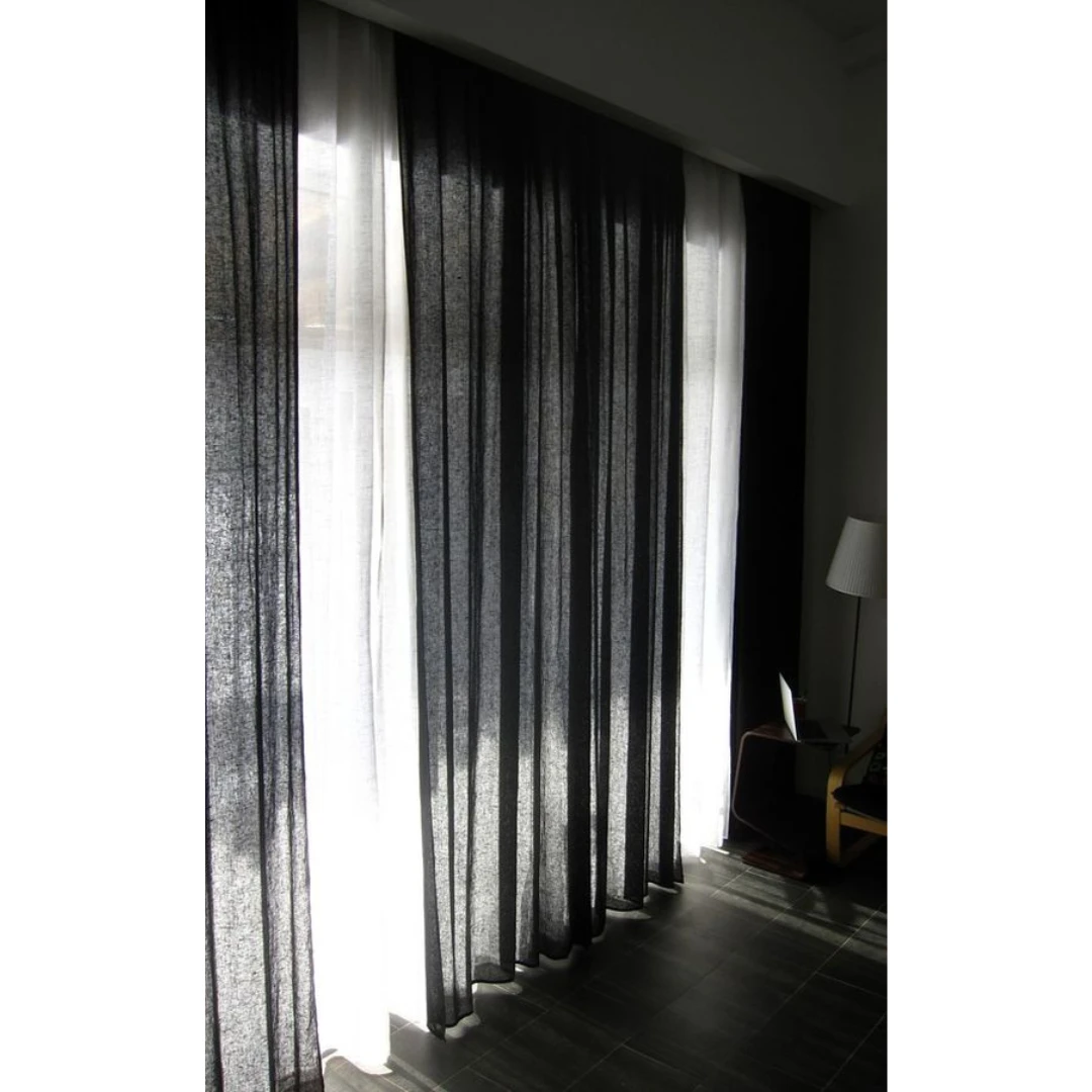 (MB) FOLDET KETEN SİYAH TÜL