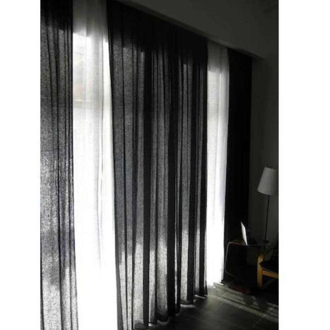 (MB) SİMLİ KETEN SİYAH TÜL