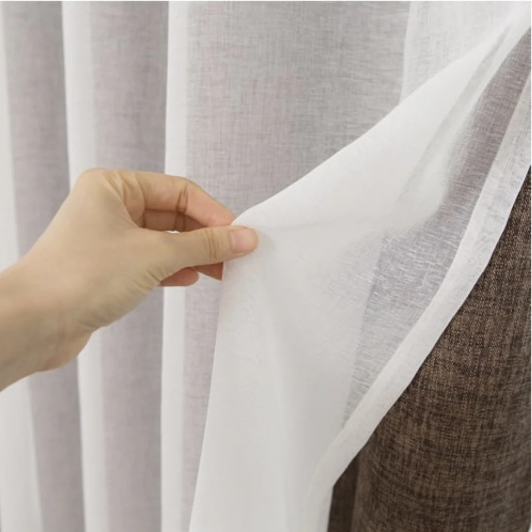 (MB) SİMLİ KETEN BEYAZ TÜL